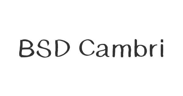 BSD Cambridge font thumb